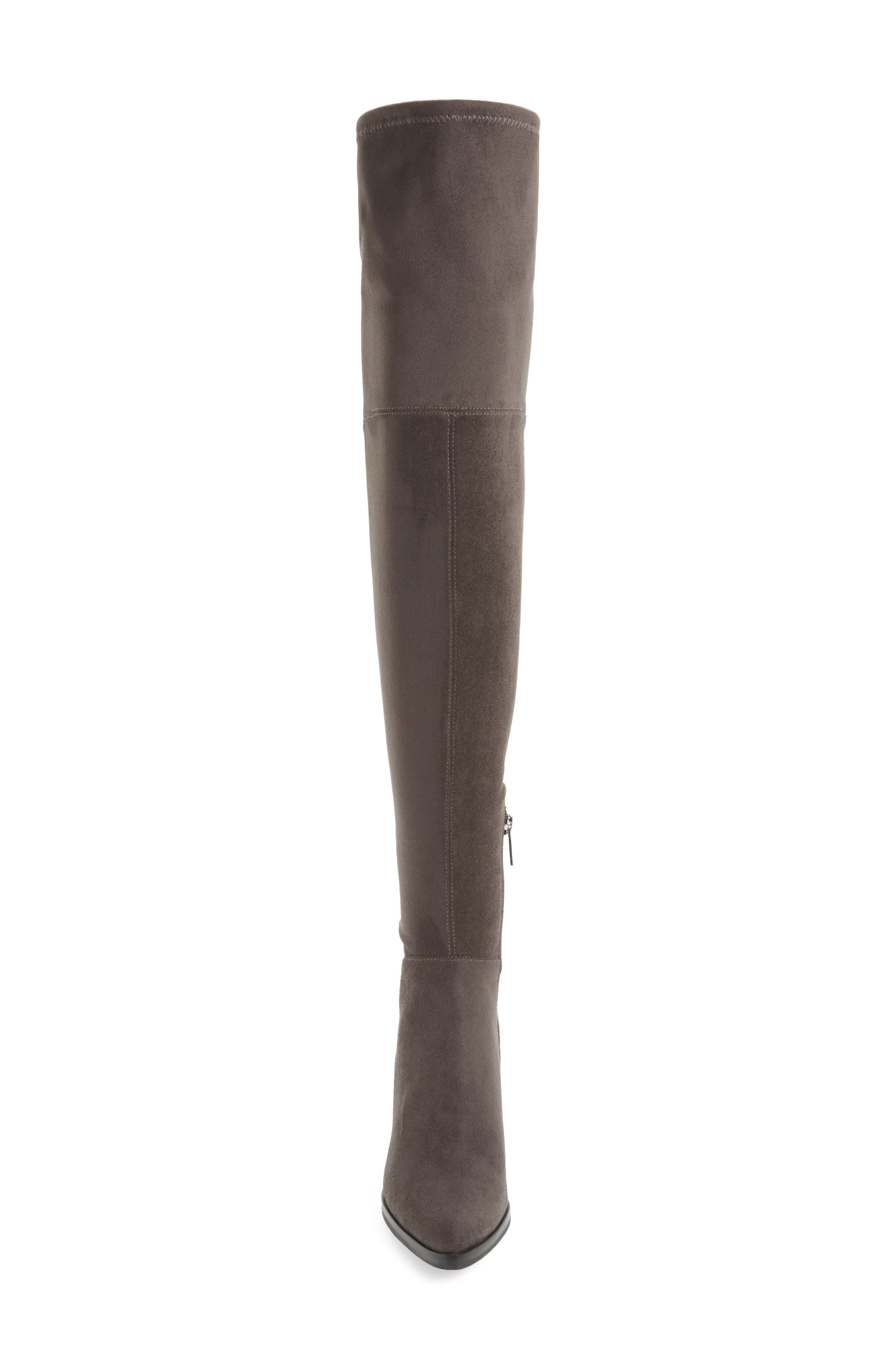 Adora Over the Knee Boot, Alternate, color, DARK GREY FAUX SUEDE