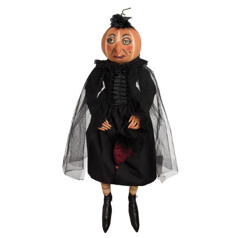 Quintessa Pumpkin Witch Halloween Art Doll Figurine