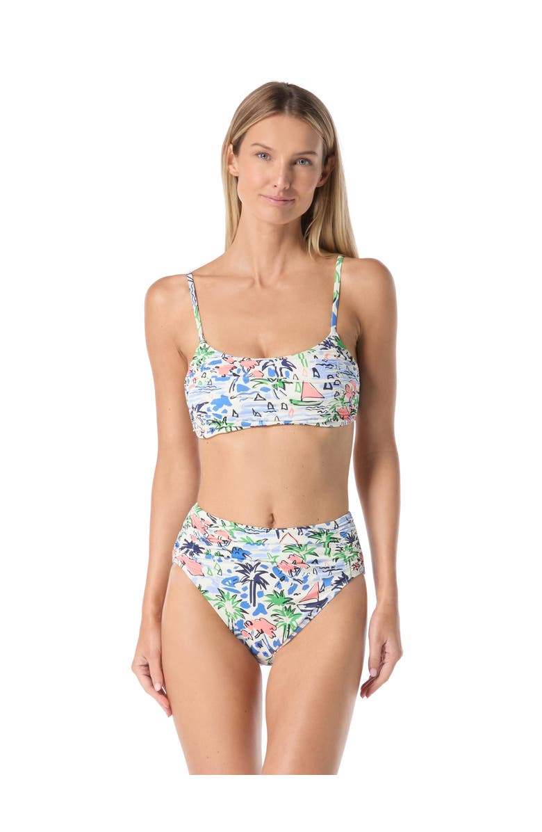 Kate Spade New York Coastal Town Shirred Bralette Top, Main, color, Multi