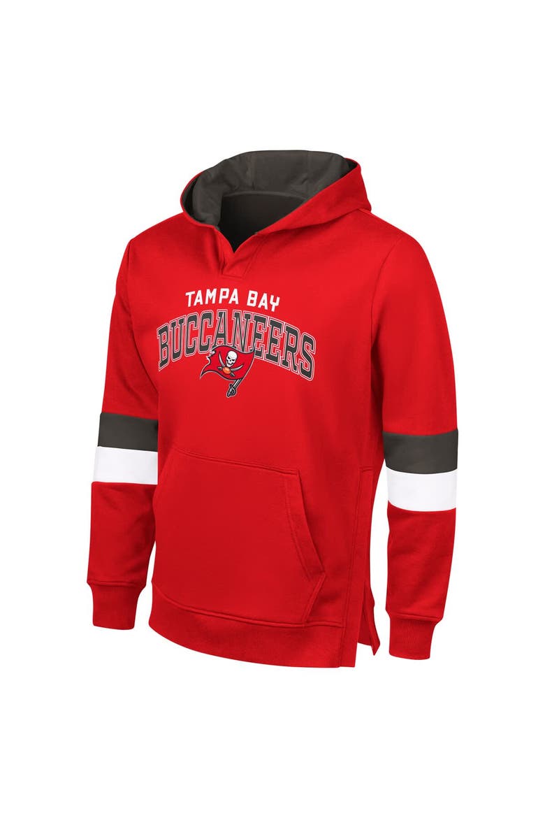 Men's G-III Sports by Carl Banks Red/Pewter Tampa Bay Buccaneers Adaptive Faceoff Pullover Hoodie, Alternate, color, Red