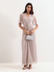 Phase Eight Dorinda Metallic Twist Front Maxi Dress