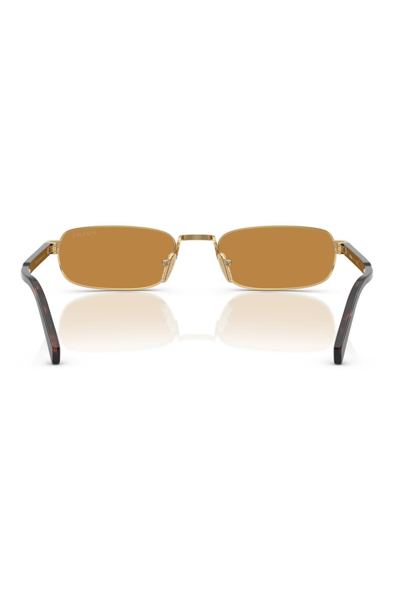 54mm Rectangular Sunglasses, Alternate, color, DARK HONEY