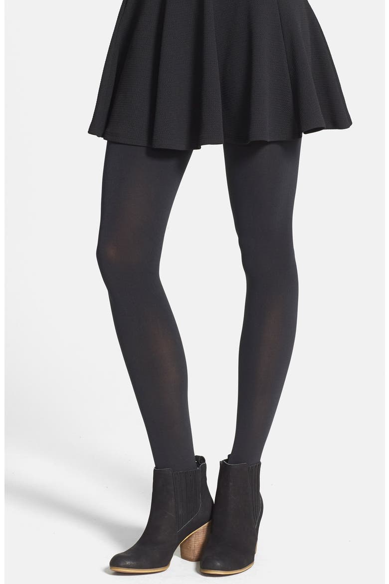 Opaque Tights, Main, color, BLACK
