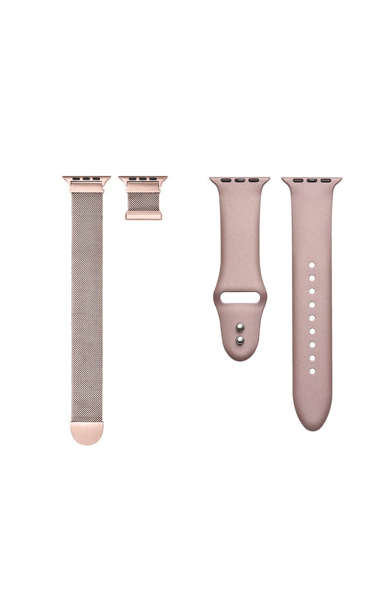 The Posh Tech Assorted 2-Pack Apple Watch<sup>®</sup> Watchbands, Alternate, color, Rose Gold
