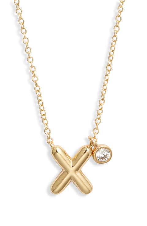 Goldtone Initial Pendant Necklace