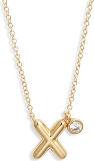 Chelsea28 Goldtone Initial Pendant Necklace