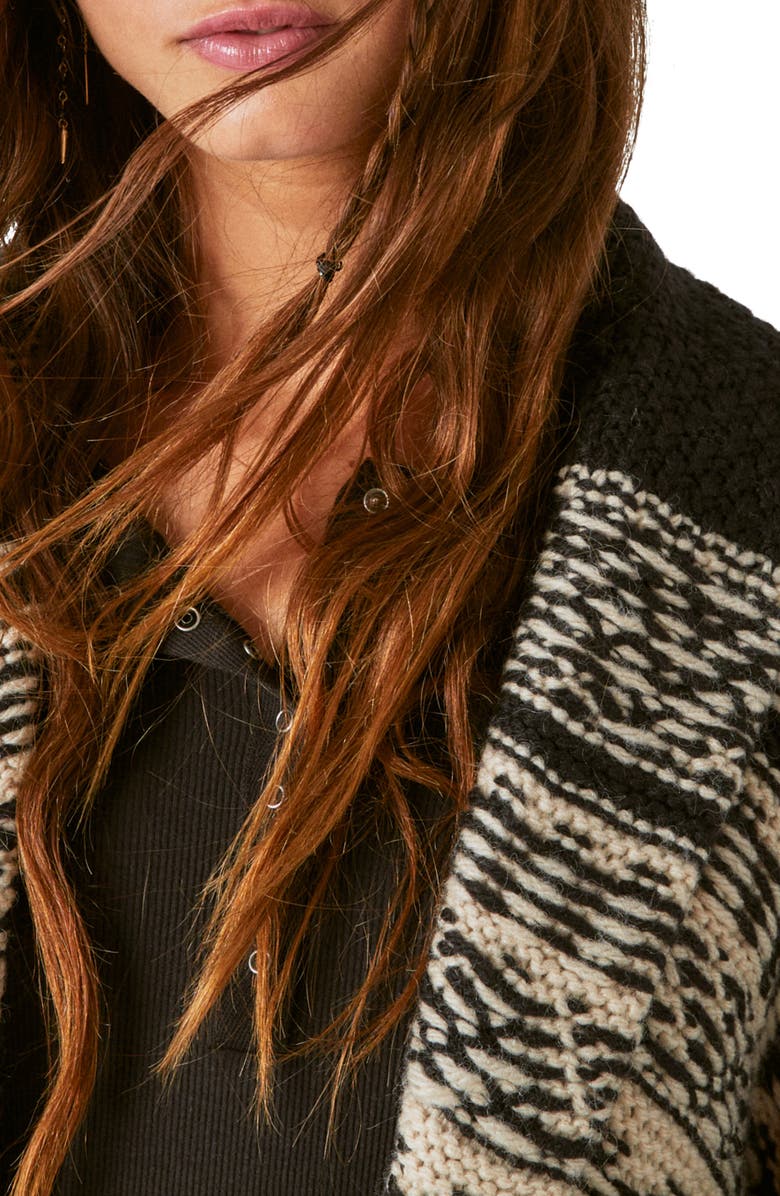 Lucky Brand Fair Isle Cardigan, Alternate, color, 