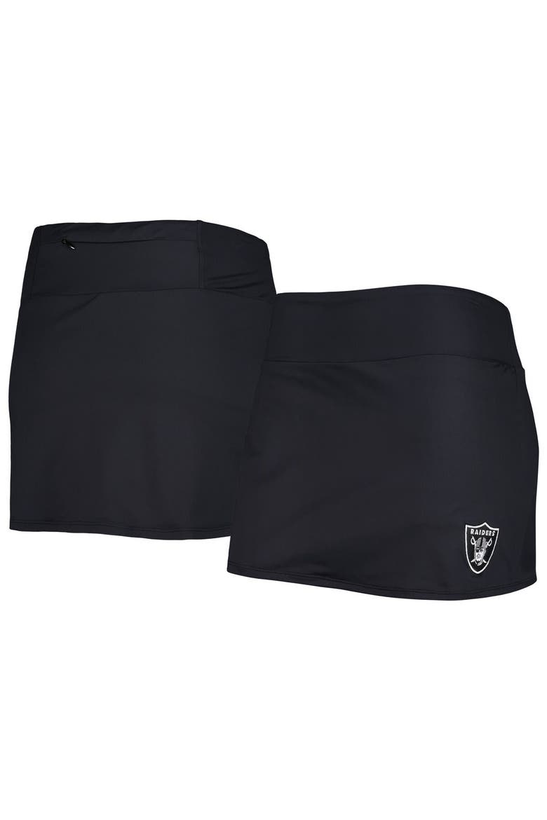 Women's Tommy Bahama Black Las Vegas Raiders Pearl Pull-On Swim Skort, Main, color, Black