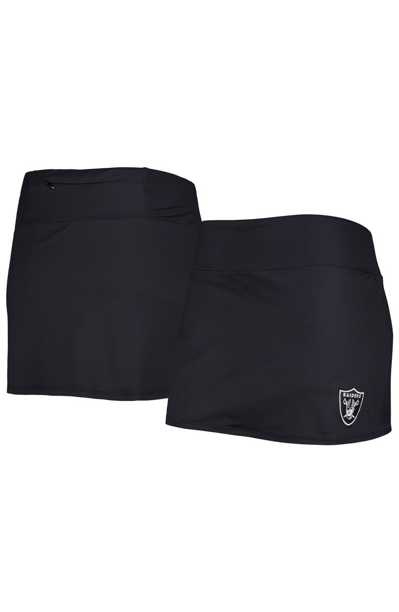 Tommy Bahama Women's Tommy Bahama Black Las Vegas Raiders Pearl Pull-On Swim Skort, Main, color, 