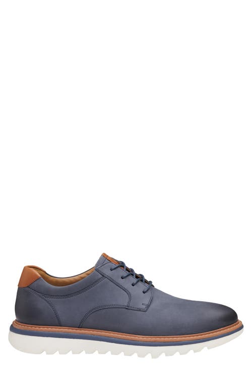 Johnston & Murphy Braydon Plain Toe Derby In Blue