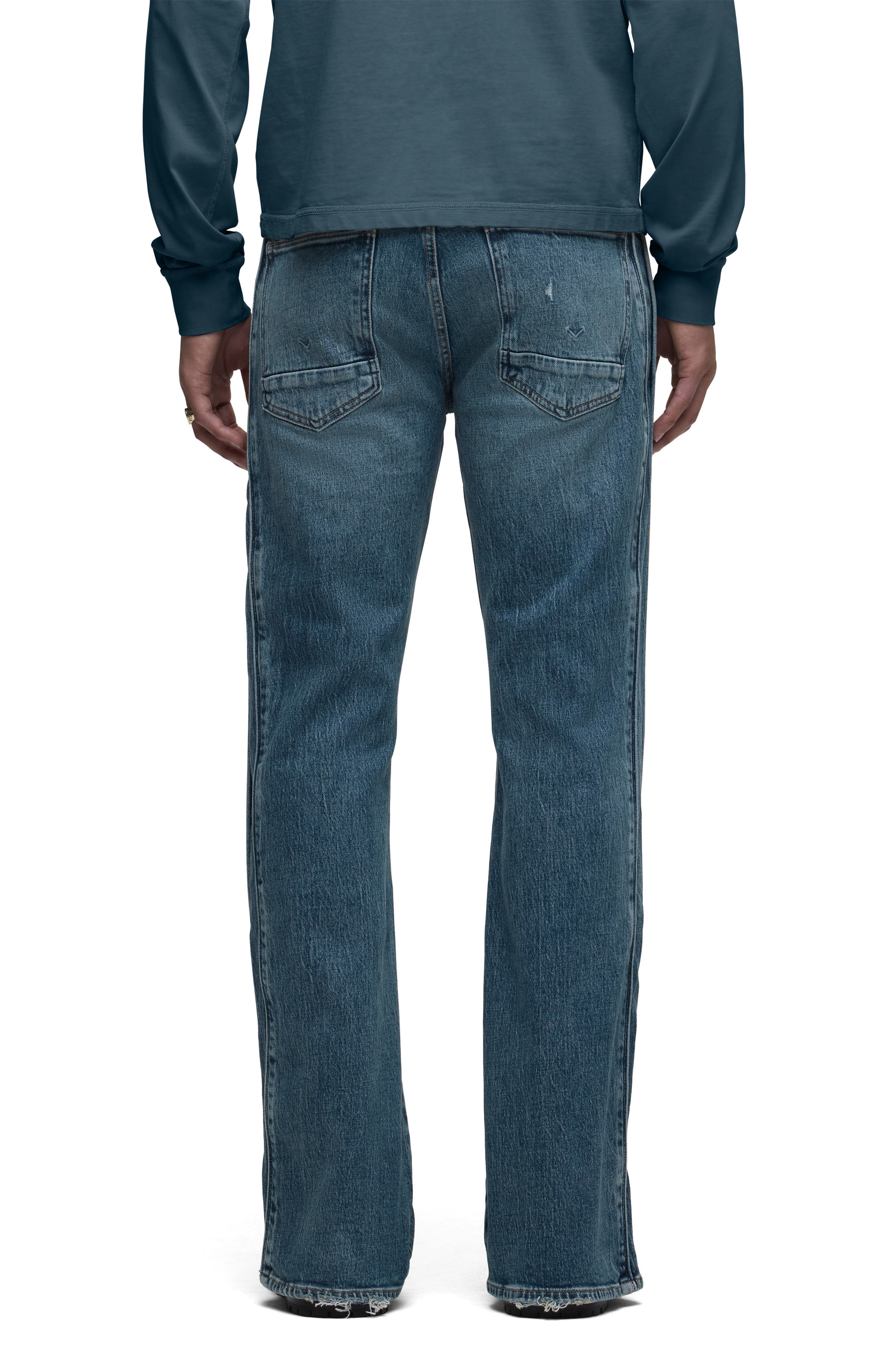 Walker Track Distressed Flared Jeans - image 2