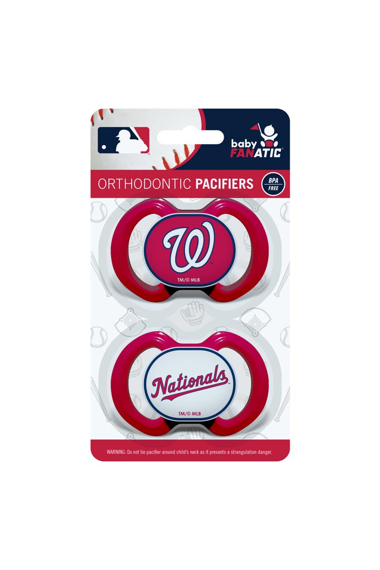 Washington Nationals Pacifier 2-Pack, Alternate, color, Multicolor
