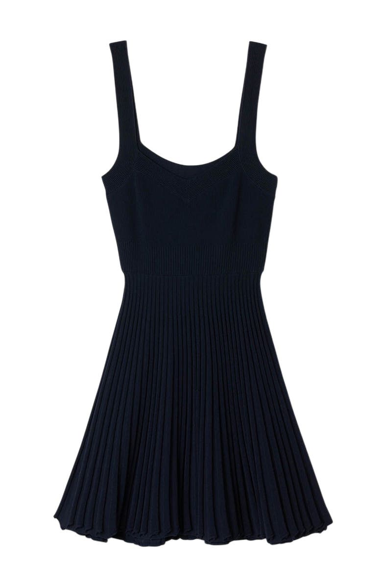 SANDRO Short knit dress, Alternate, color, Navy Blue