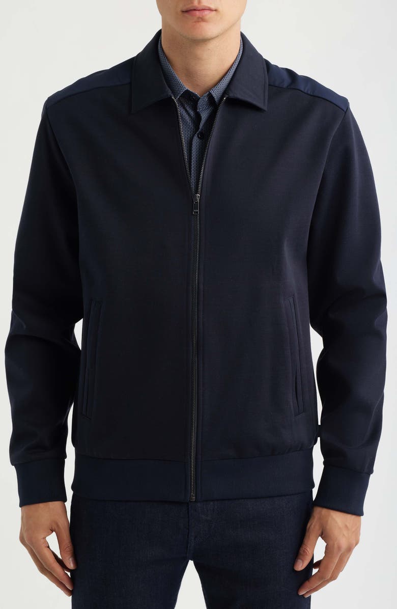 BOSS Sigmon Zip Shirt Jacket, Alternate, color, Dk Bu