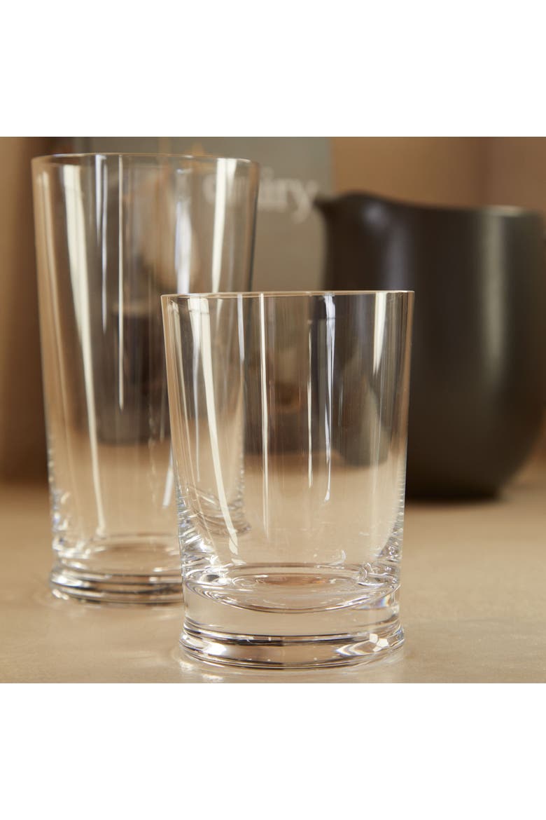 Terrazza Set/6 tumblers, Alternate, color, Clear