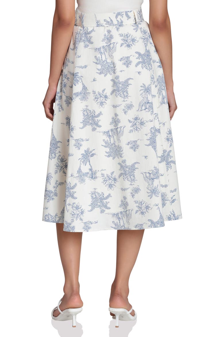 Belted Midi Skirt, Alternate, color, VACATION TOILE