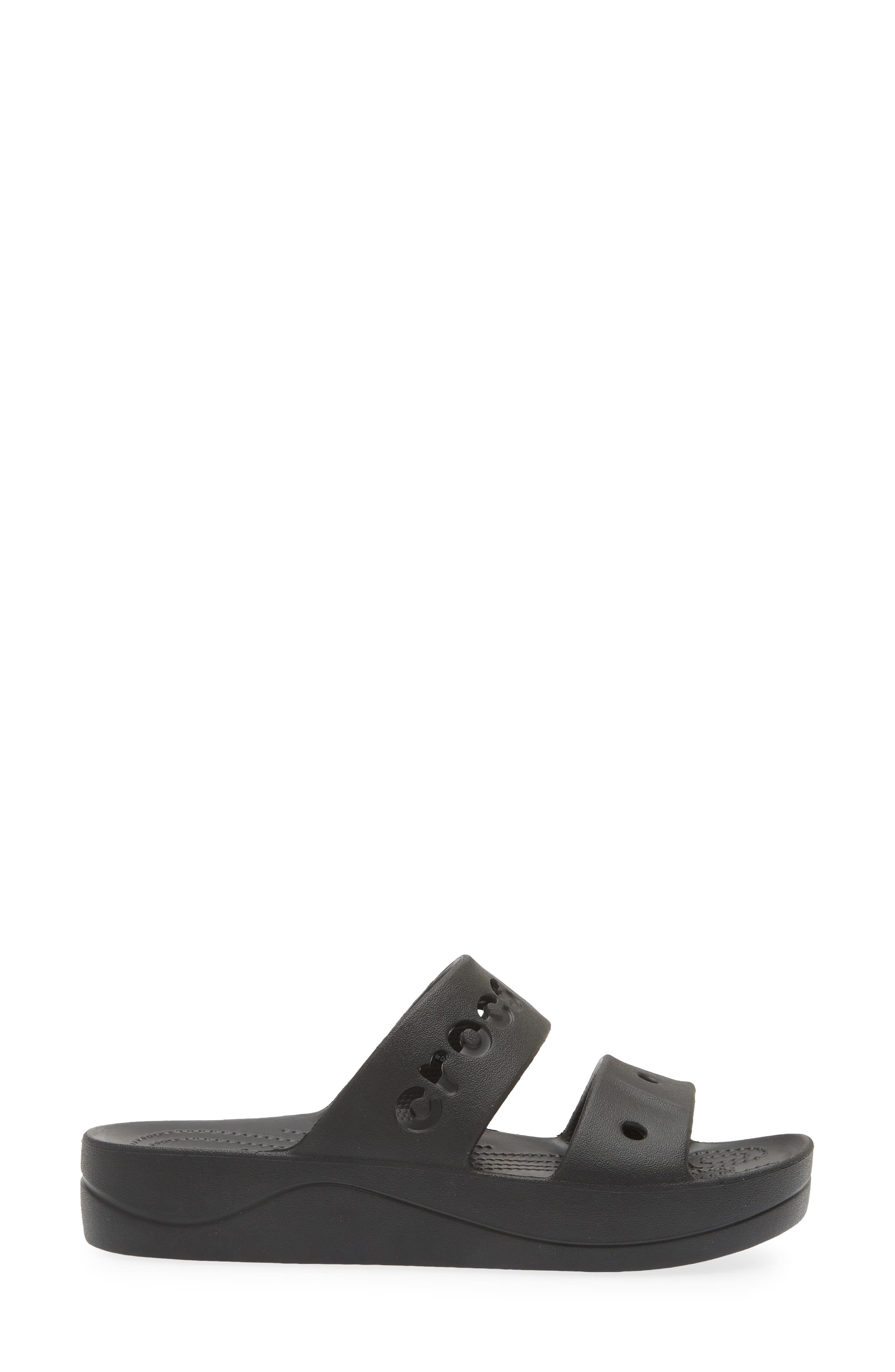 CROCS Baya Platform Slide Sandal, Alternate, color, Black