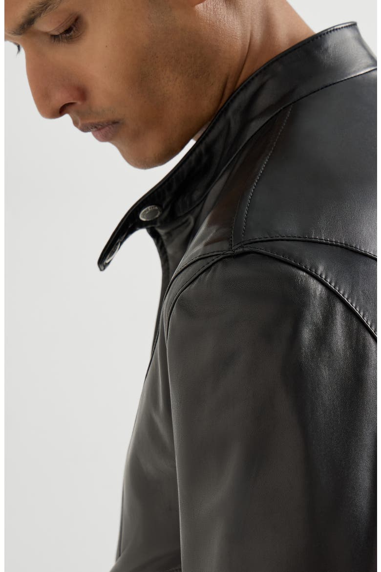 Nappa leather jacket, Alternate, color, Black