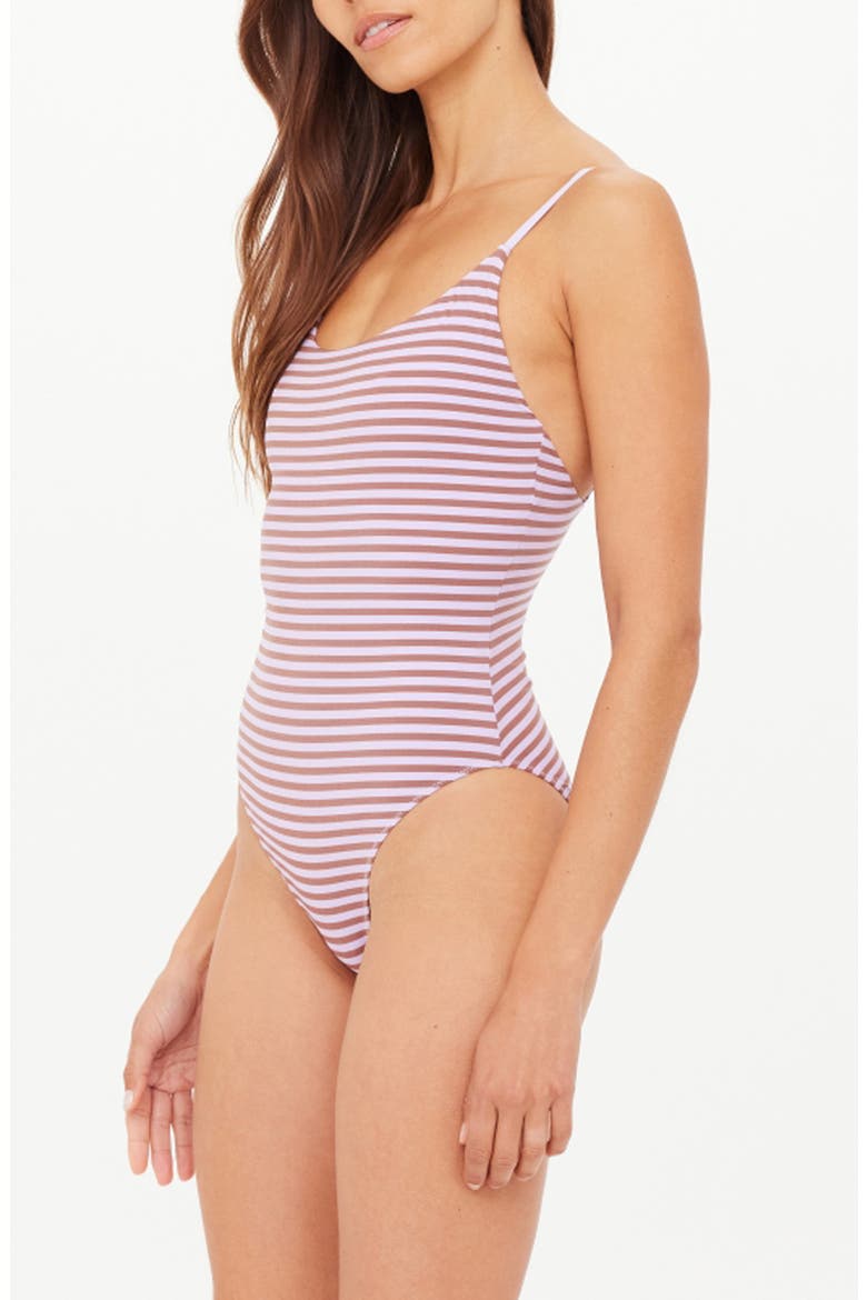 Miami Flow Scoop One Piece Swimsuit, Alternate, color, STRIPE