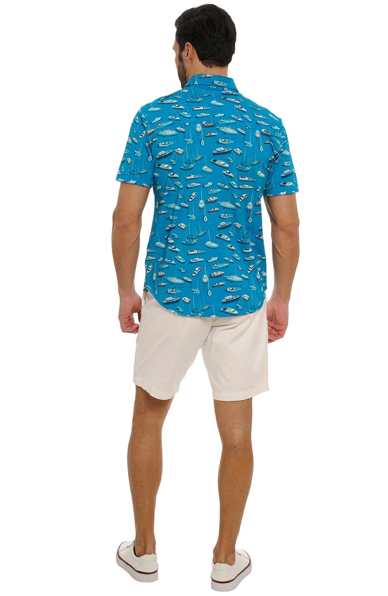 Robert Graham Boat Marina Short Sleeve Button-Up Shirt, Alternate, color,