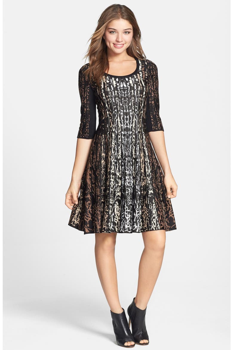 'Twirl' Pattern Knit Dress, Main, color, MULTI