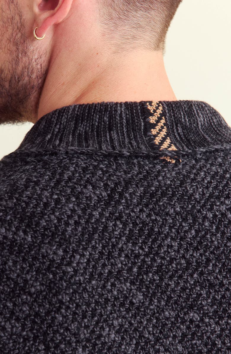 Billy Reid Marled Cotton Shawl Collar Sweater, Alternate, color,