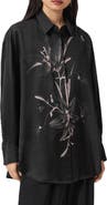 AllSaints Bernie Floral Print Long Sleeve Woven Shirt