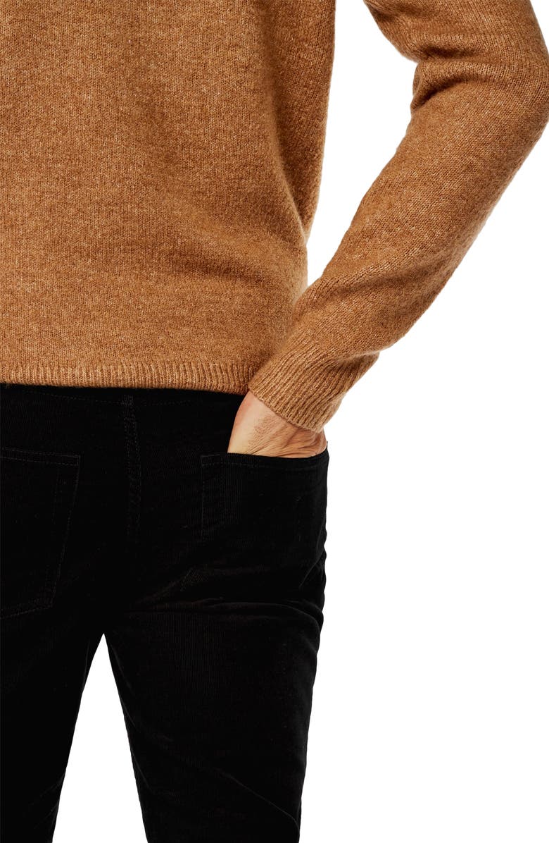 Topman Microcord Skinny Fit Pants, Alternate, color,