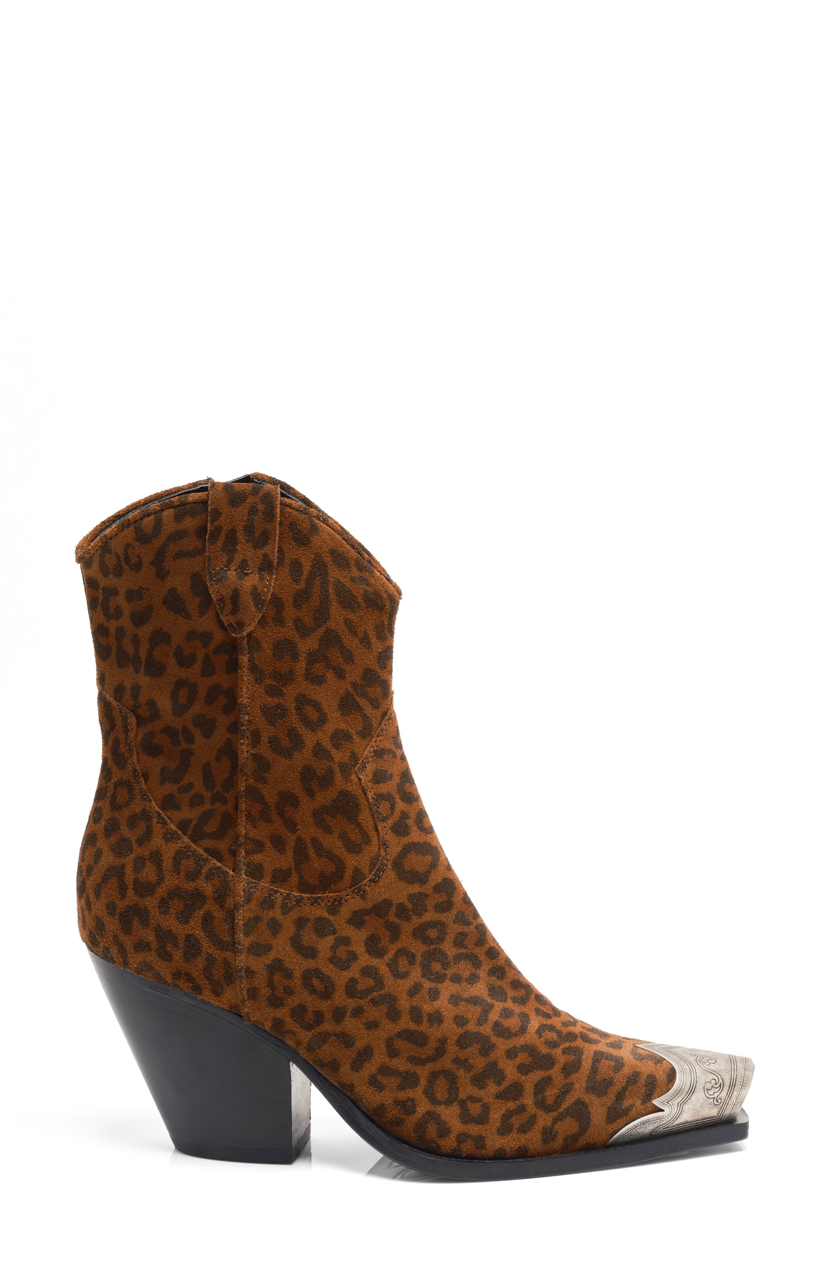 Free People Brayden Western Boot, Alternate, color, Leopard Suede