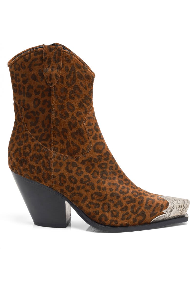 Free People Brayden Western Boot, Alternate, color, Leopard Suede