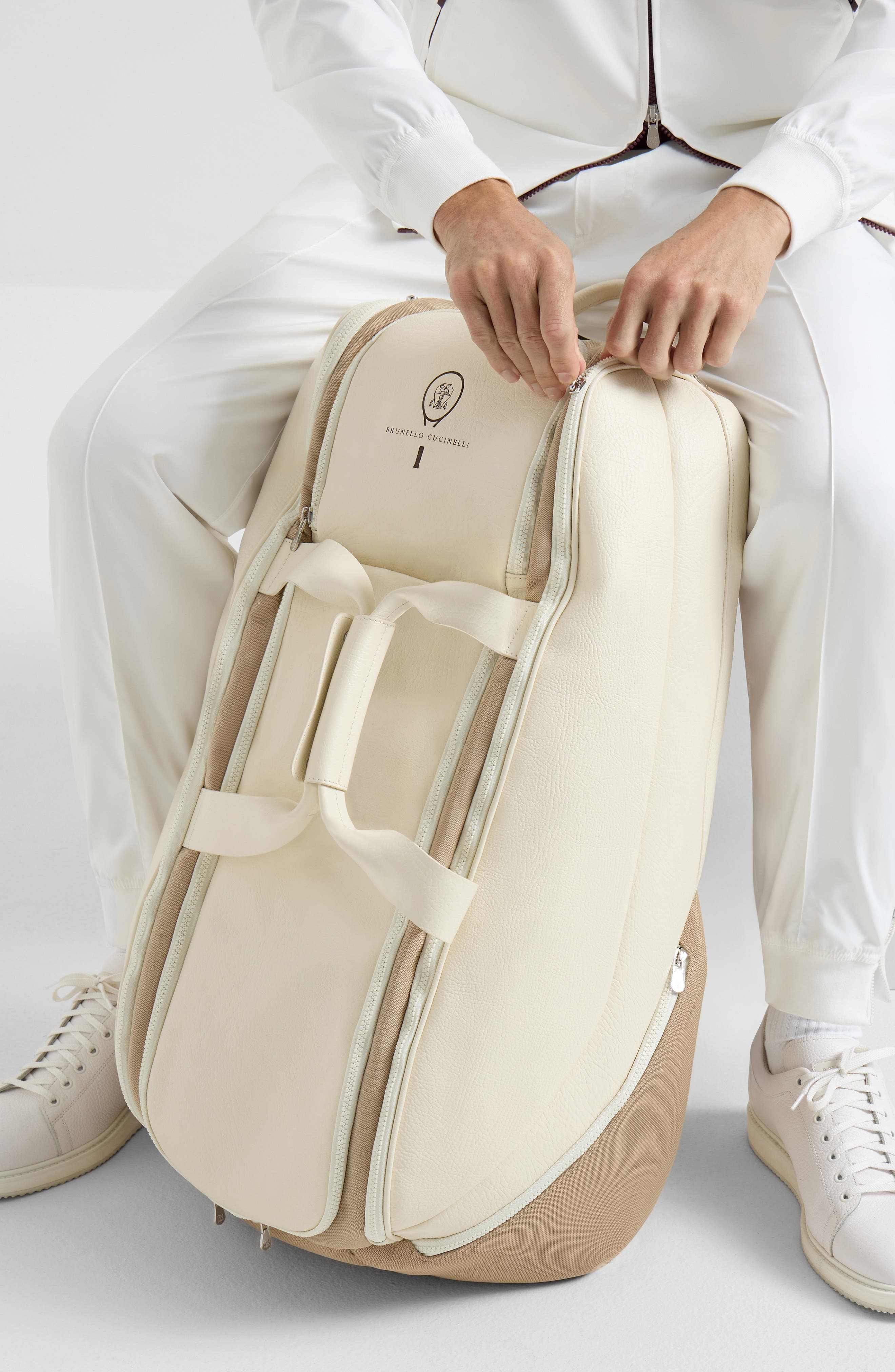 Brunello Cucinelli Tennis bag, Alternate, color, Chalk
