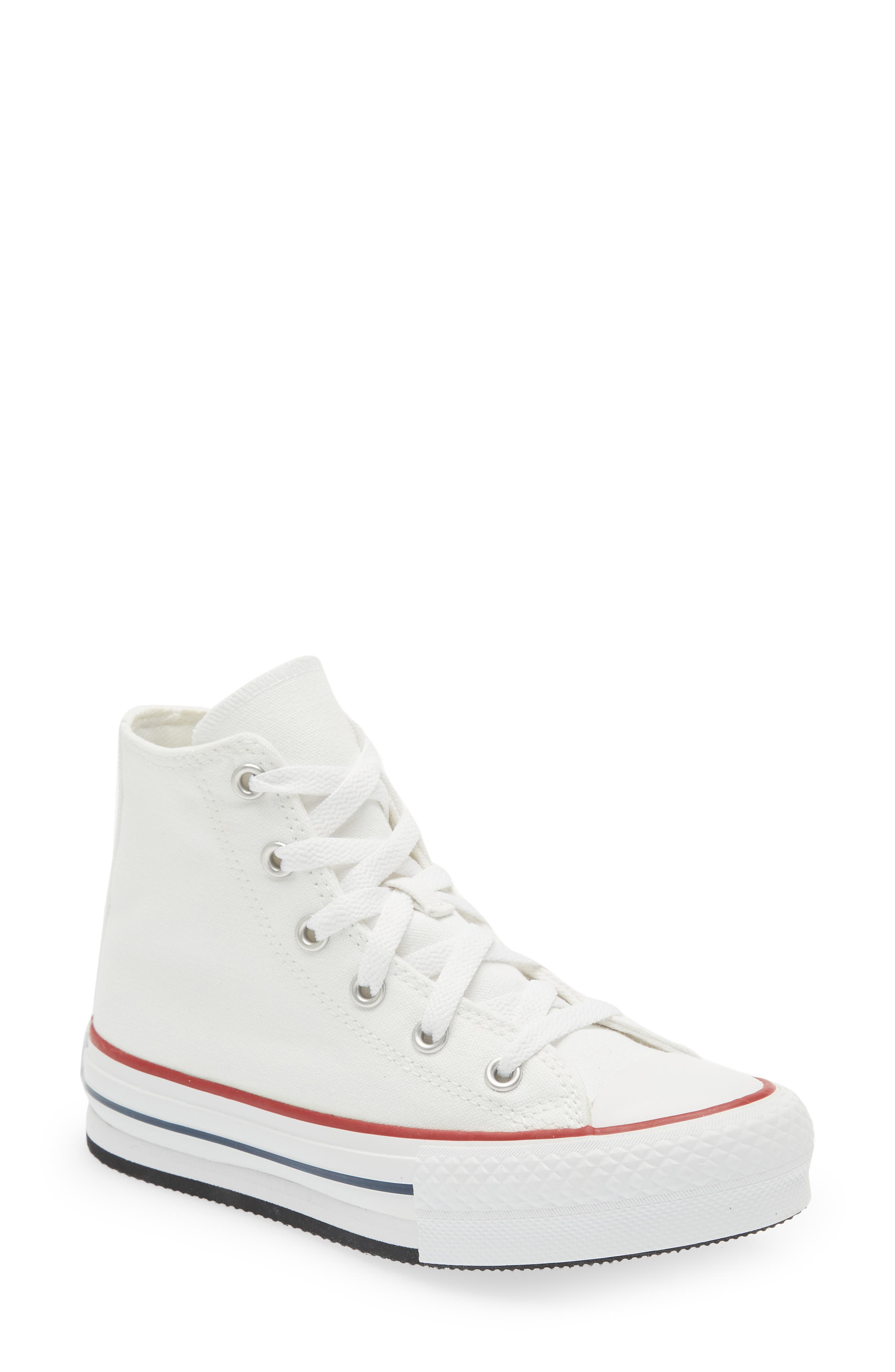 Converse Chuck Taylor<sup>®</sup> All Star<sup>®</sup> Lift Platform Sneaker, Main, color, White/ Garnet/ Navy