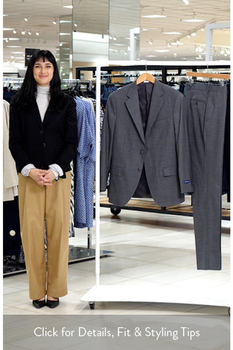 Hartford Classic Fit Charcoal Grey Glen Check Wool Suit video