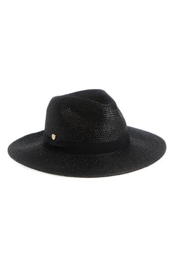 Vince Camuto Straw Panama Hat In Black