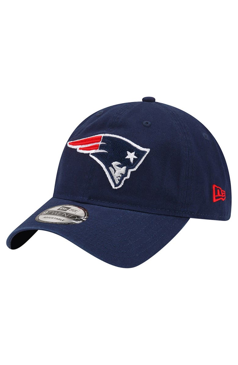 New Era Men's New Era  Navy New England Patriots Distinct 9TWENTY Adjustable Hat, Alternate, color, 