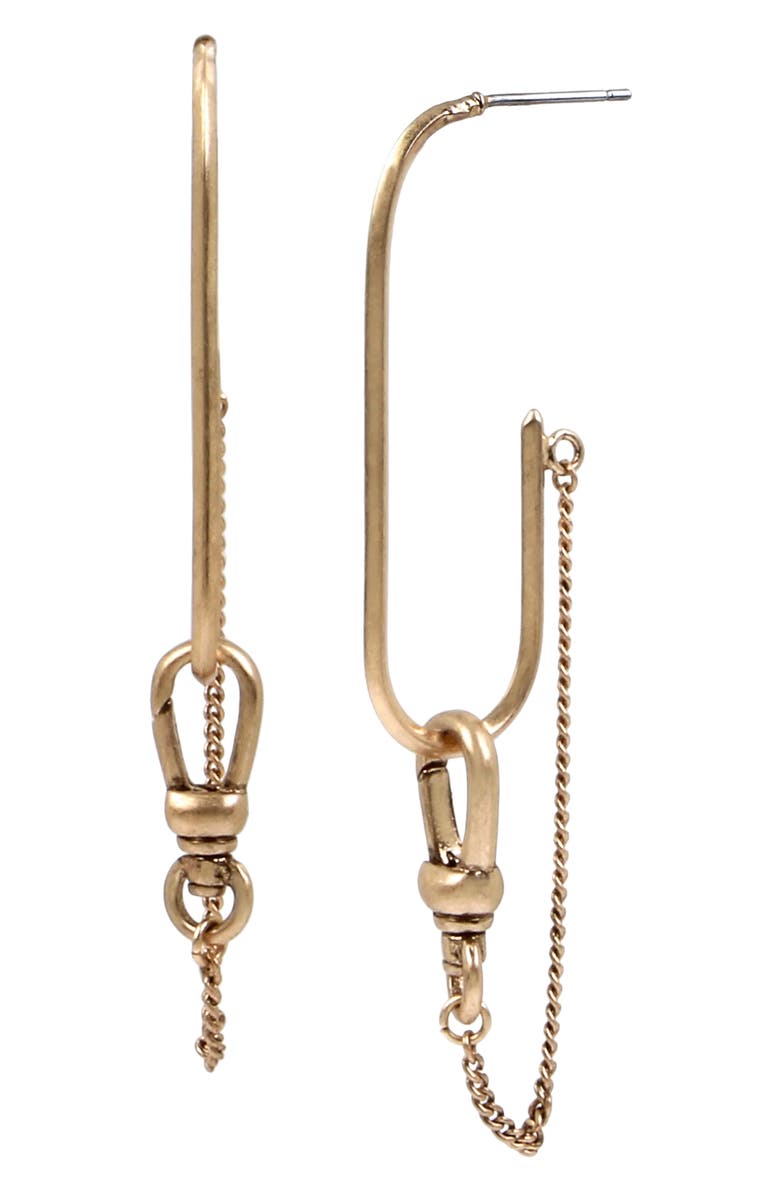 AllSaints Elongated Swag Drop Earrings, Main, color,