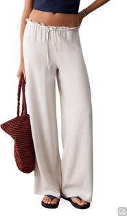 MANGO TEEN High Waist Wide Leg Pants