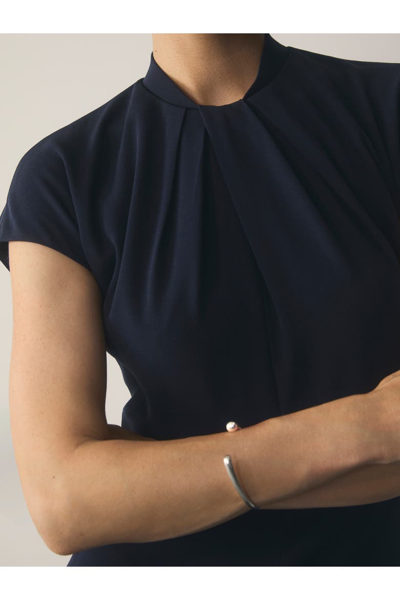 Rassina Gathered Jersey Midi Dress, Alternate, color, Navy