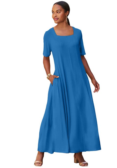 Square Neck Maxi Dress (Plus Available)
