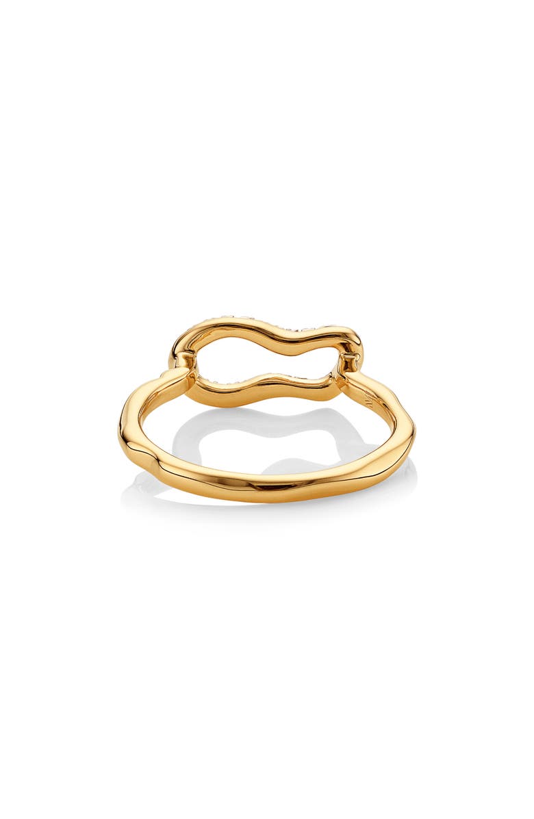 Monica Vinader Riva Mini Pod Vermeil Diamond Ring, Alternate, color, Gold