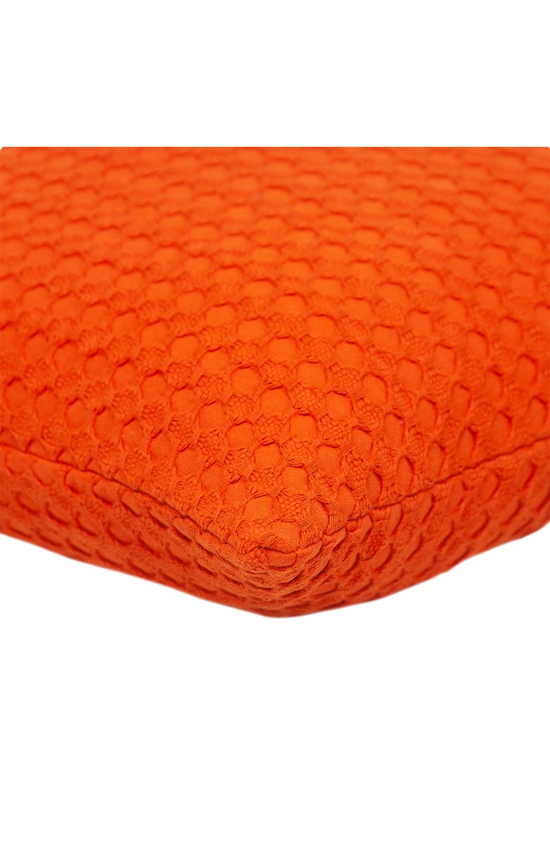 PARKLAND COLLECTION Textured Reversible Throw Pillow, Alternate, color, Orange