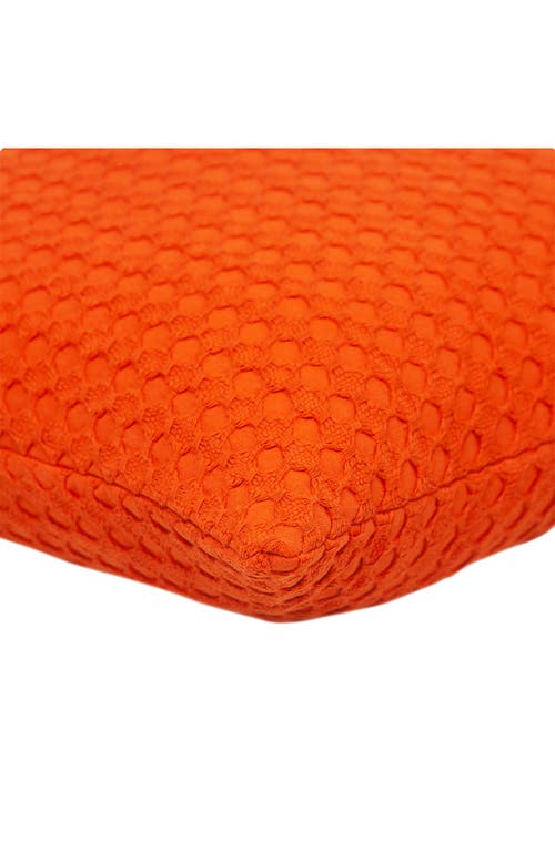 Parkland Collection Textured Reversible Throw Pillow In Orange
