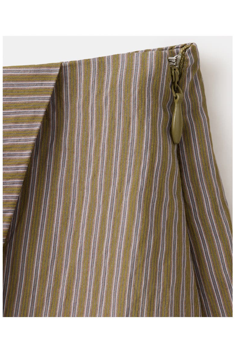 Striped Wrap Skort, Alternate, color, GREEN