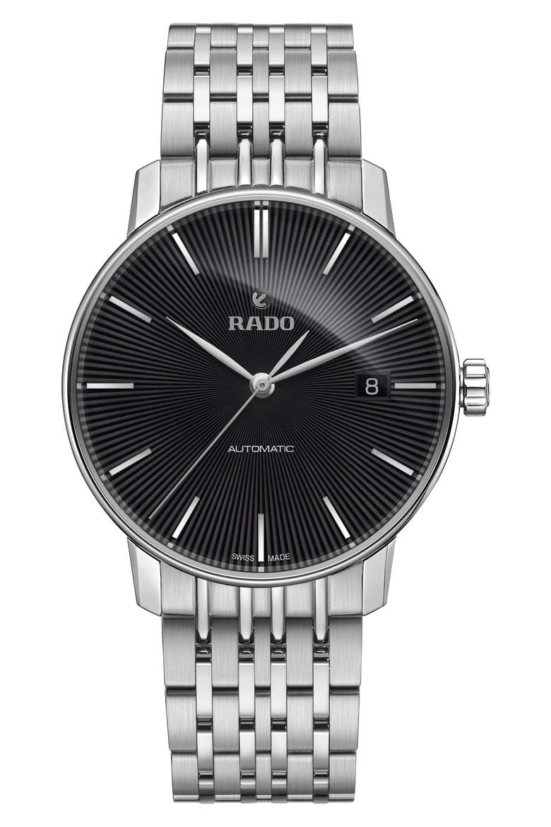Coupole Classic Automatic Bracelet Watch, 32mm, Main, color, SILVER/ BLACK/ SILVER