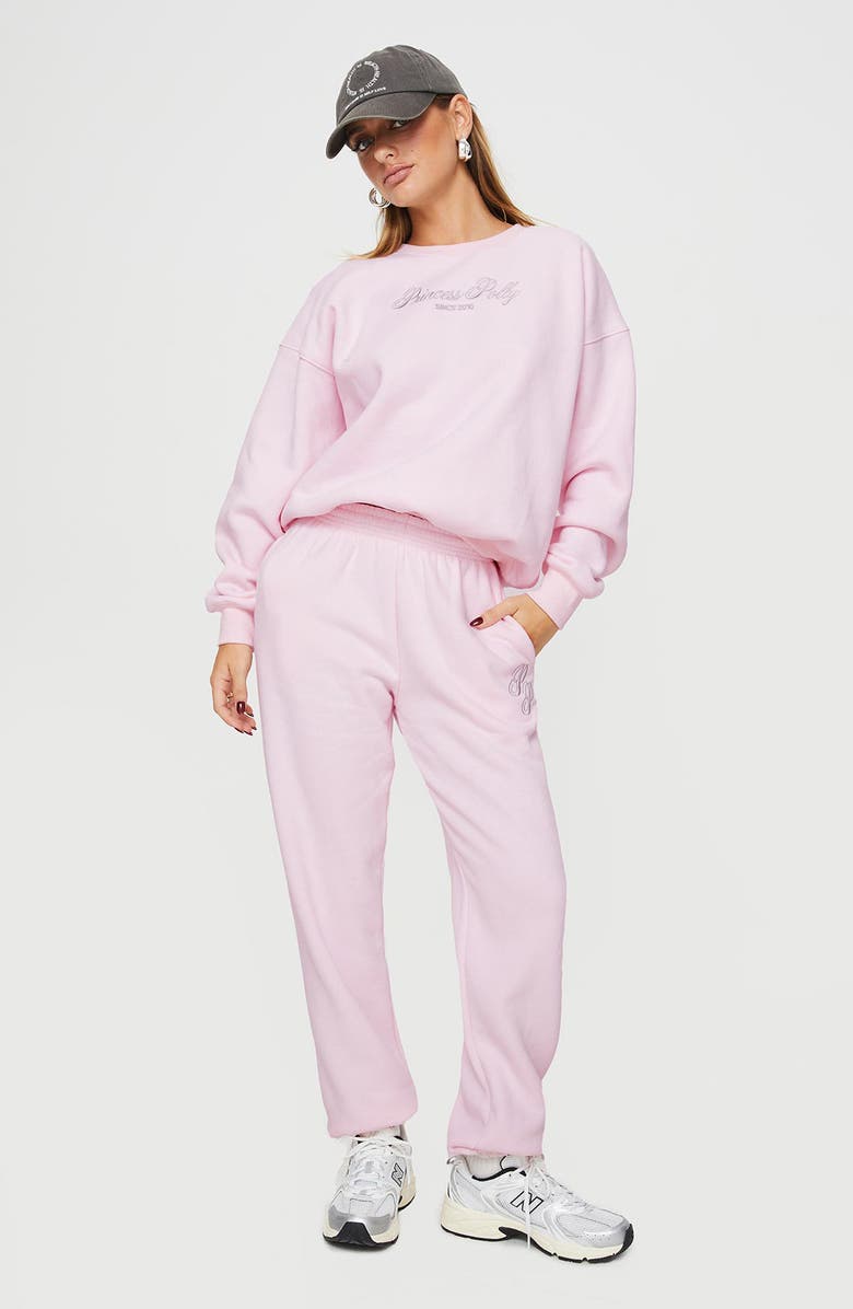 Princess Polly Logo Embroidered Graphic Sweatshirt, Alternate, color, 