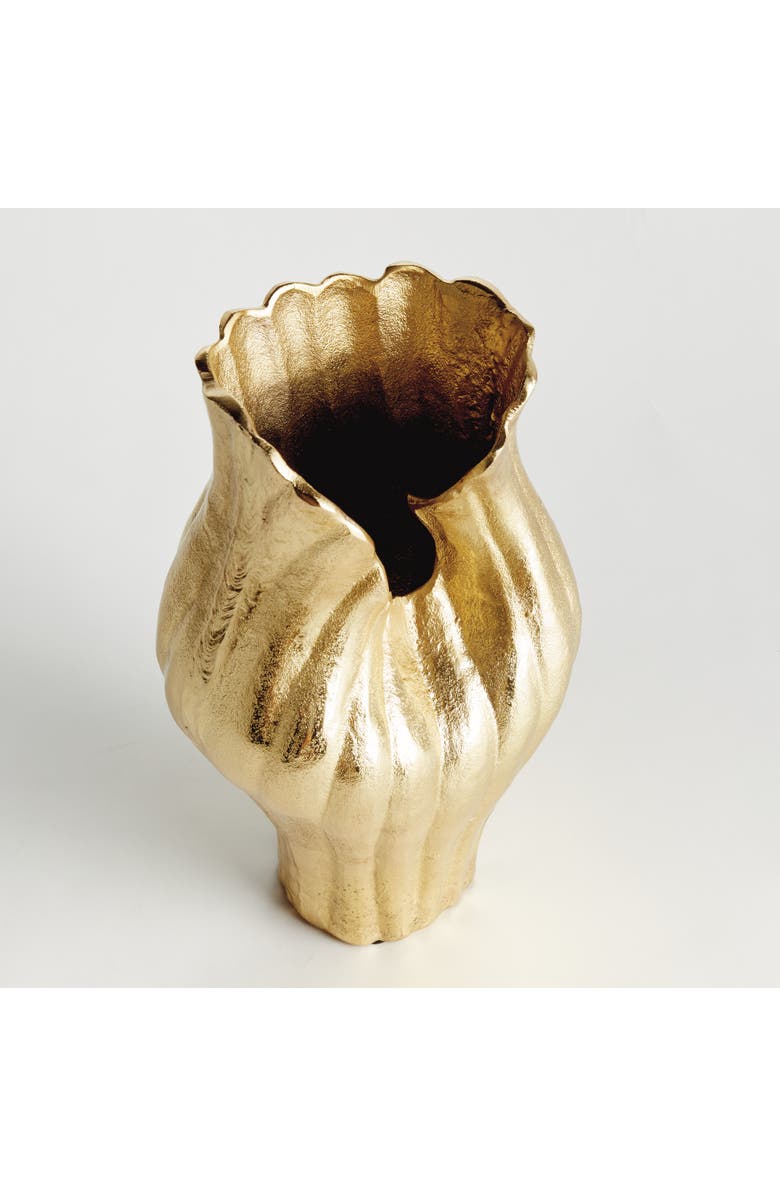 Napa Home & Garden Rosalie Vase Large - Gold Aluminum Decorative Accent, Alternate, color, Gold