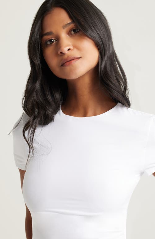 Open Edit Smooth Edit Lite Cap Sleeve T-shirt In White