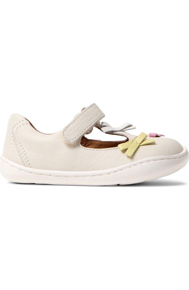 Camper Kids' Twins T-Strap Flat, Alternate, color, White Natural