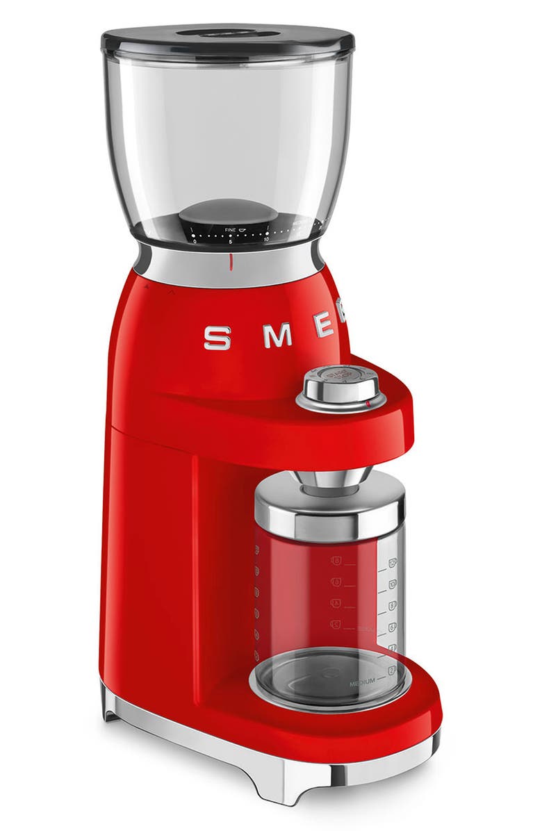 smeg '50s Retro Style Coffee Grinder, Alternate, color, Red