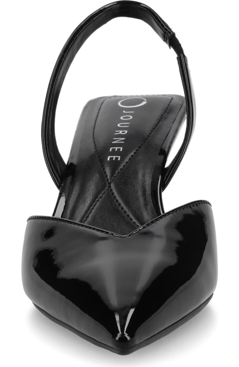 Journee Collection Fallon Slingback Pump, Alternate, color, Black Patent